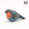 Handmade Wooden Bird Figurine Cute Carved Mini Decor 21