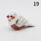 Handmade Wooden Bird Figurine Cute Carved Mini Decor 24