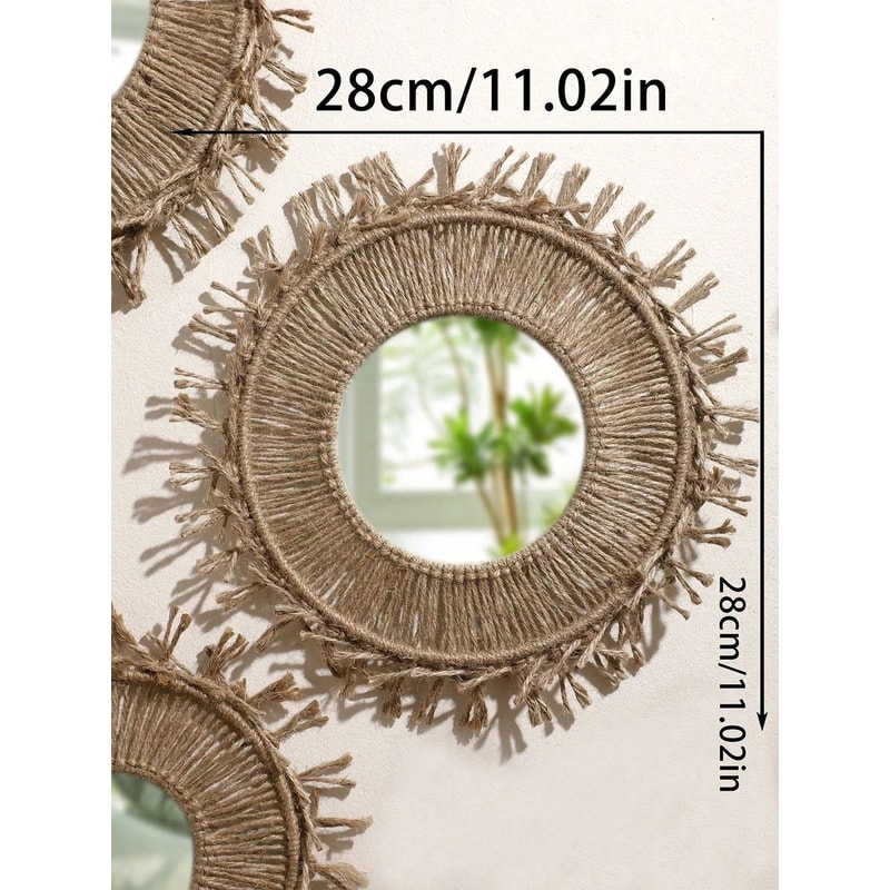 Handmade Boho Woven Wall Basket Decor 7