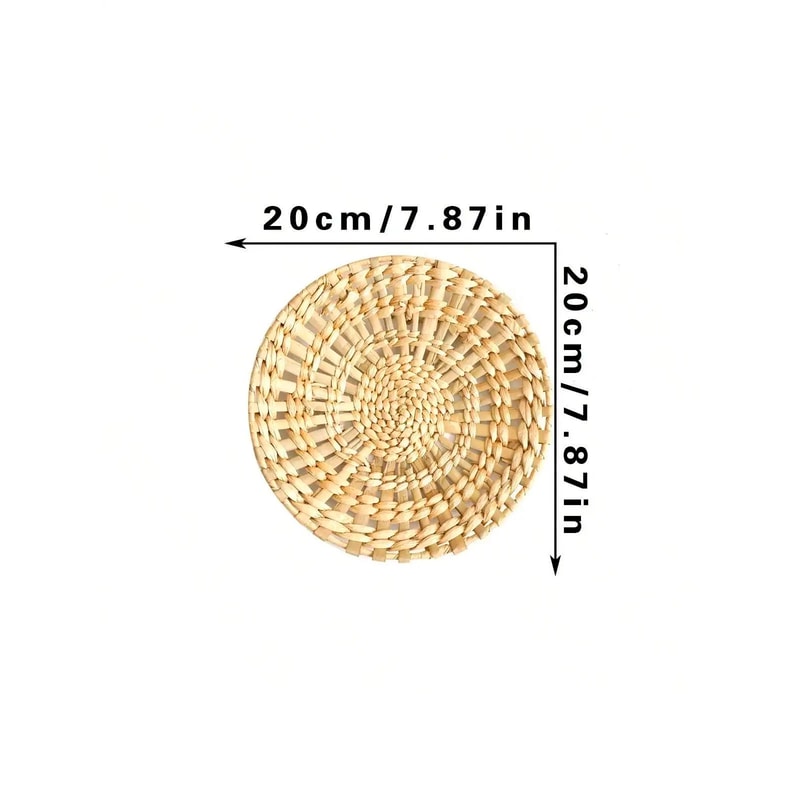 Handmade Boho Woven Wall Basket Decor 11