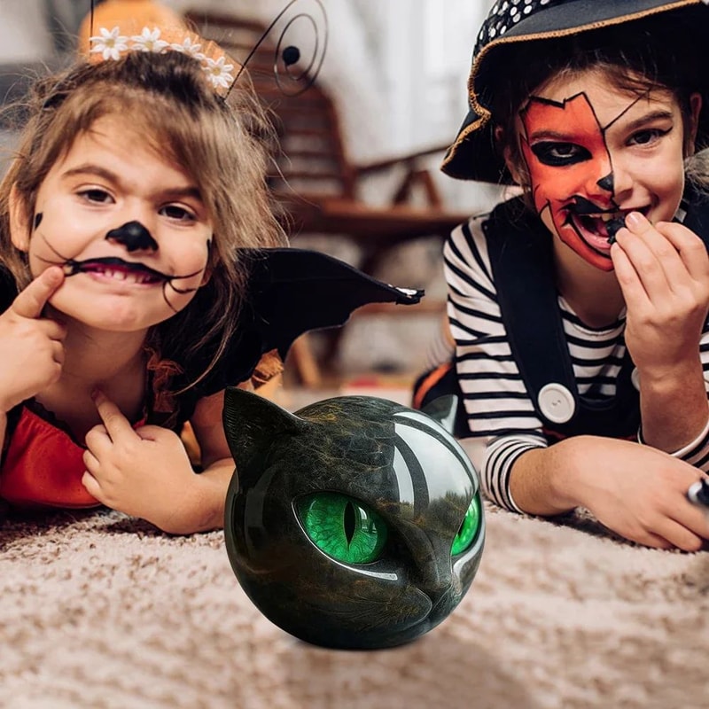 Luxury Black Cat Resin Sculpture Decor 6