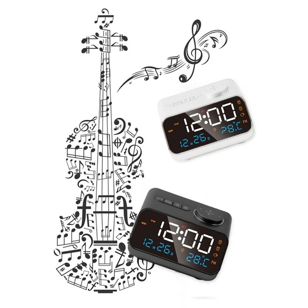 Modern LED Digital Alarm Clock With FM Radio 9