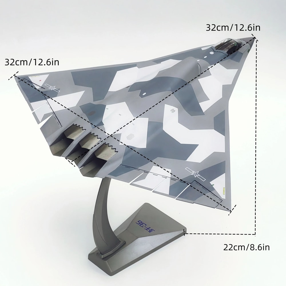 172 Scale J36 Metal Aircraft Model With Stand 11