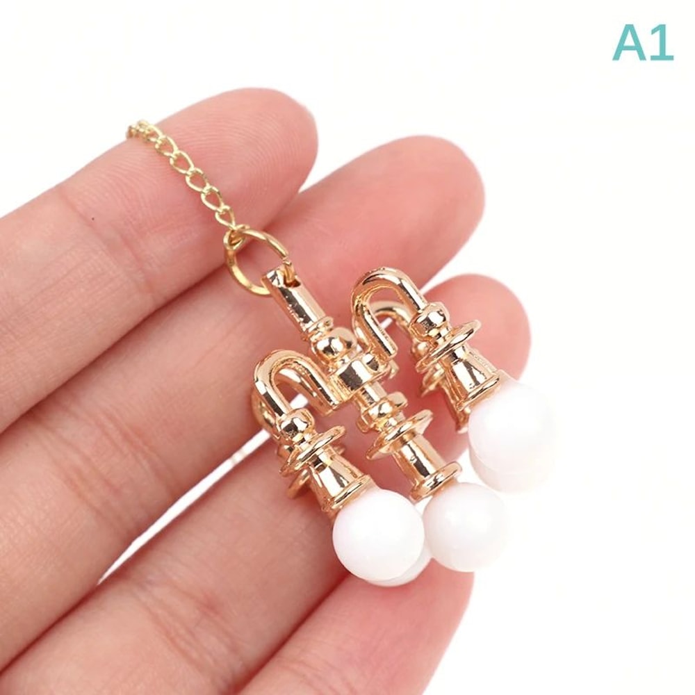 Mini LED Dollhouse Ceiling Chandelier Light 10