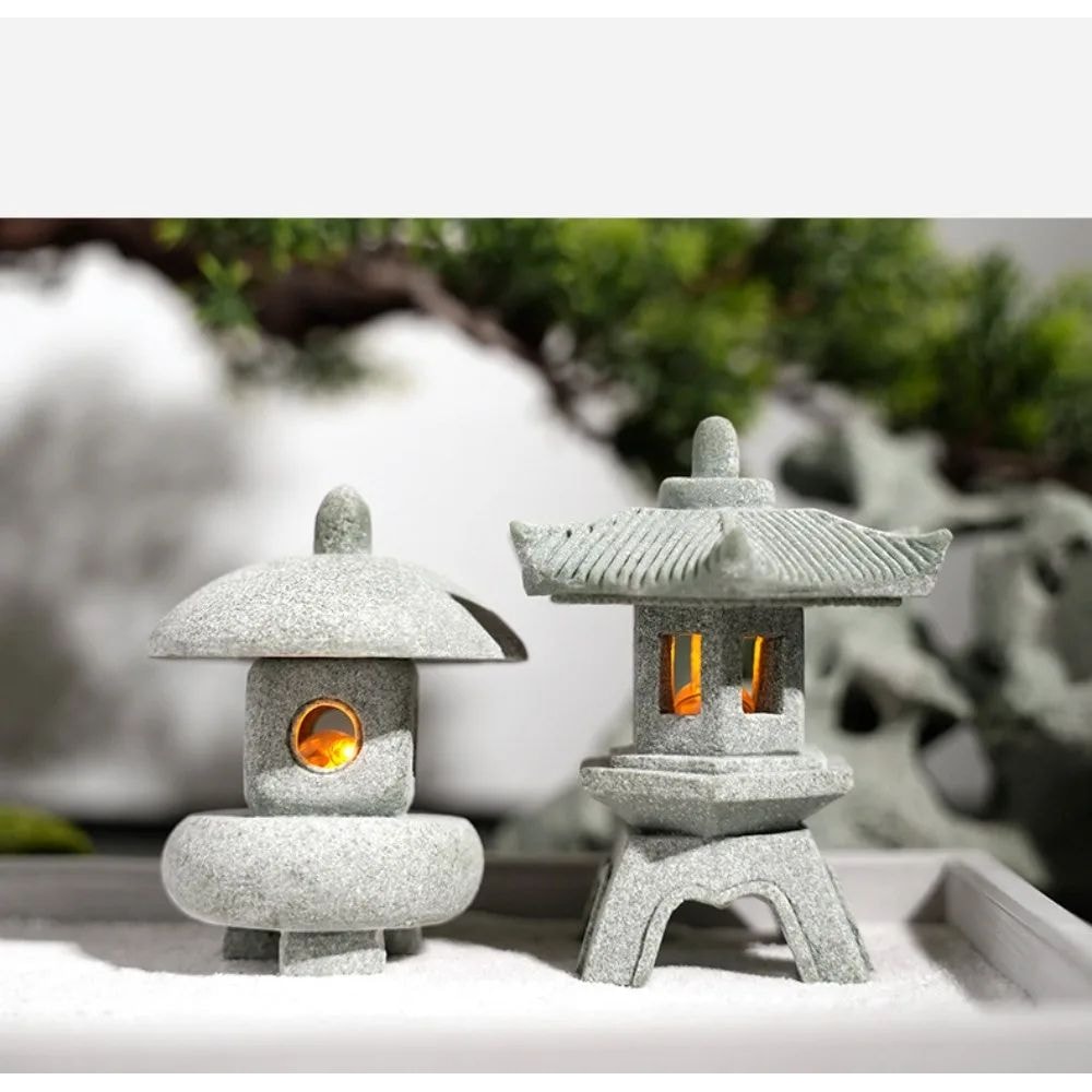Mini Pagoda Lantern Zen Garden Light Decor 3