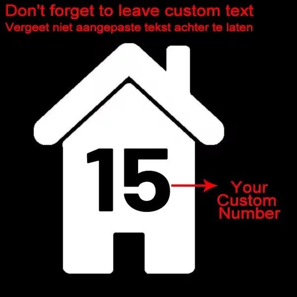 Custom Wheelie Bin Number Vinyl Stickers 6