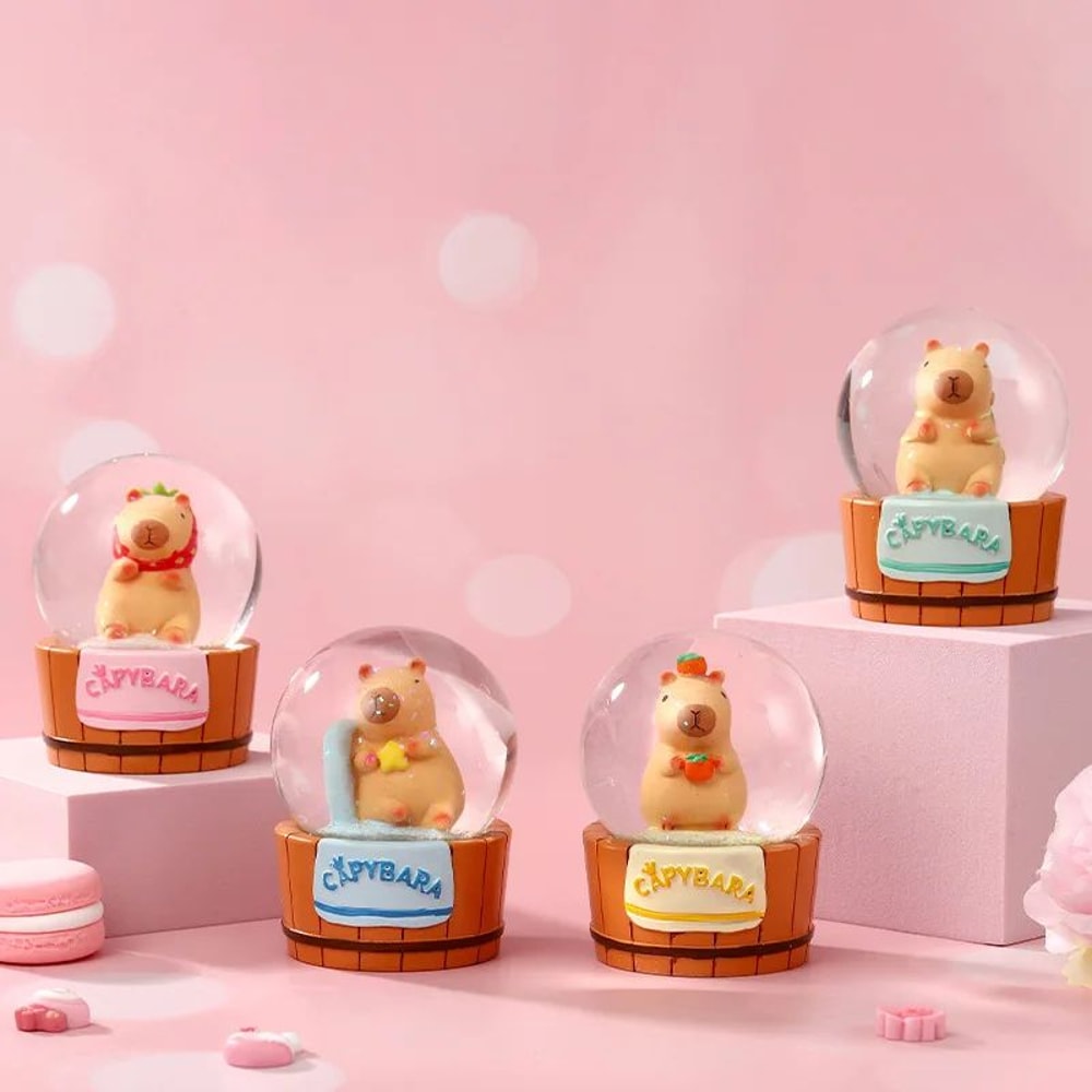 Cute Capybara Crystal Ball Ornament 8