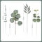 Artificial Eucalyptus Leaf Stems Green Decor Set 2