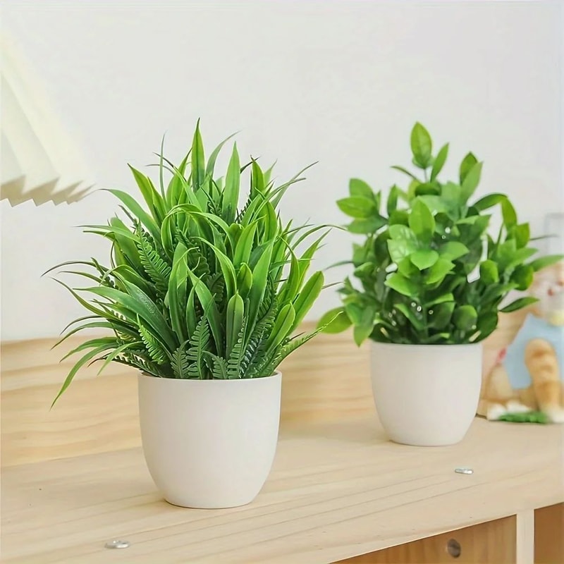 Mini Artificial Potted Plants Set 7