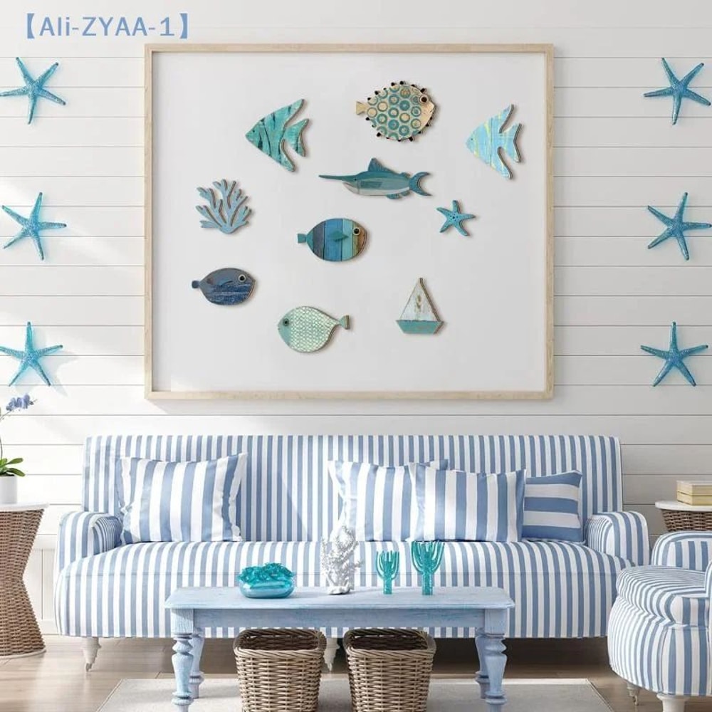 Wooden Fish Wall Decor Set 3