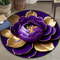 Purple Peony Round Area Rug 2