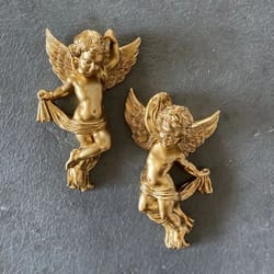 cute cherub angel wall hanging resin decor