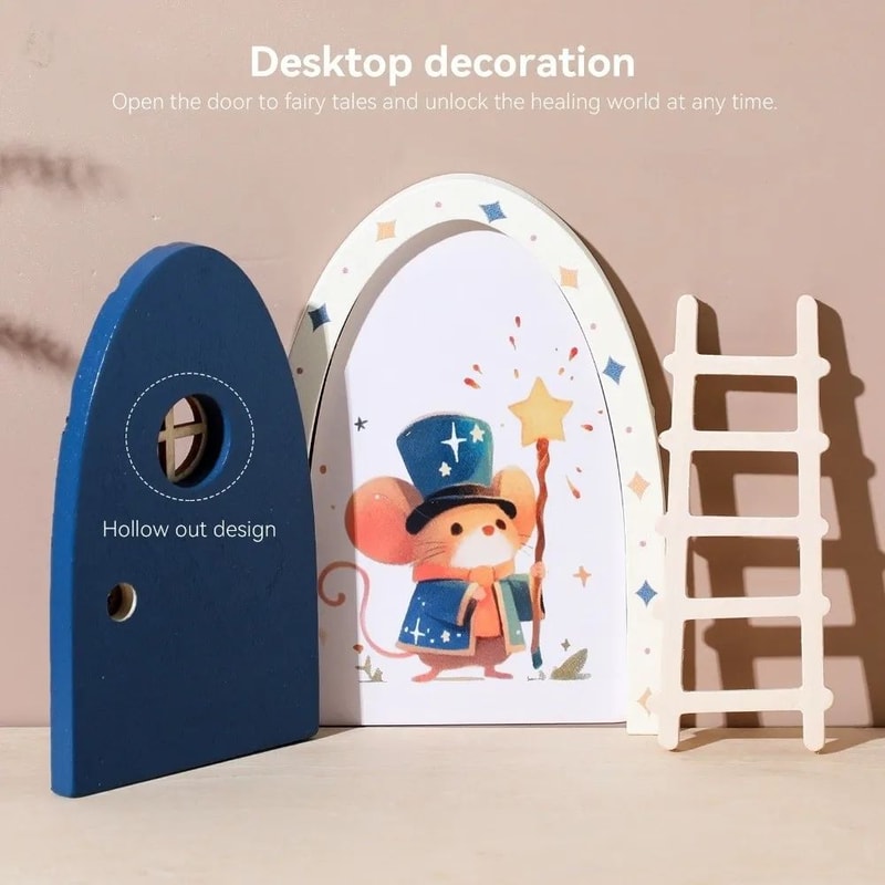 Mini Fairy Elf Door Dollhouse Wall Decor 11