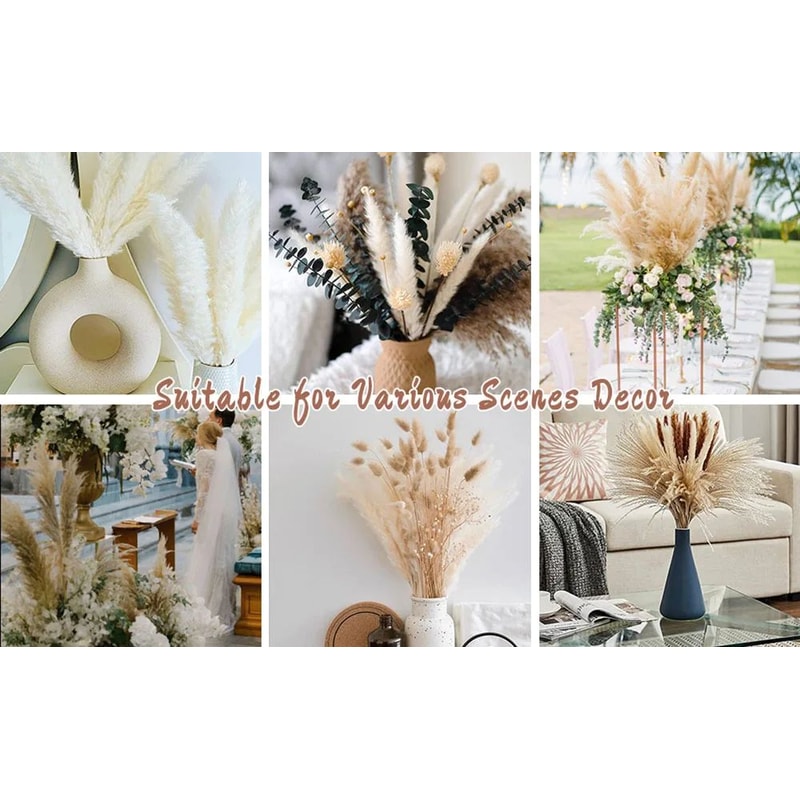 Blue Rabbit Tail Pampas Grass Bouquet 7