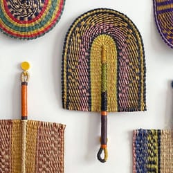 nordic seaweed woven wall hanging