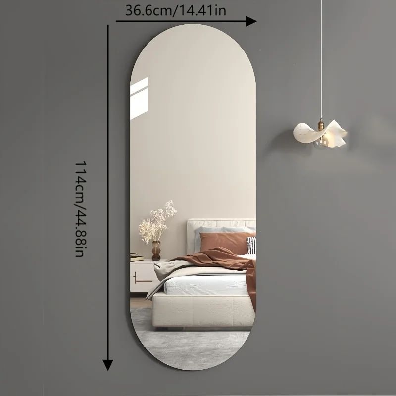 Arched Acrylic Self Adhesive Full Length Mirror 6
