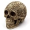 Plum Blossom Resin Skull Art Sculpture 0