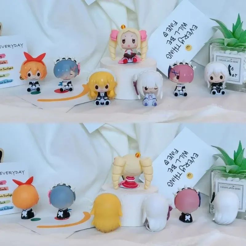 Cute Re Zero Rem Mini Anime Figurine Set 1