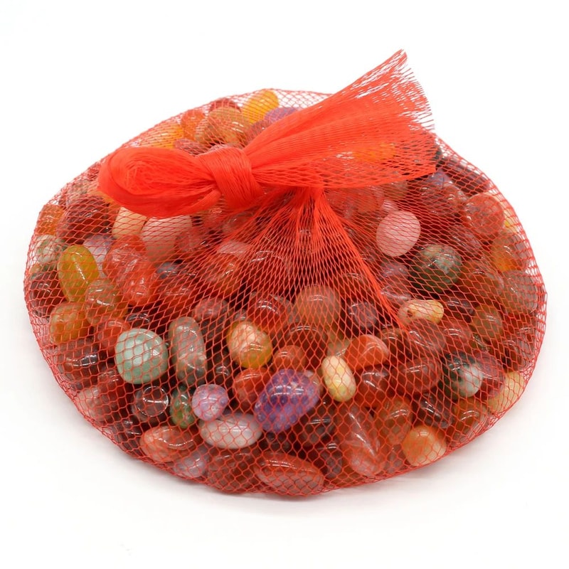 Natural Colorful Rain Flower Stone Pebble Beads 0