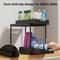 Double Layer Pull Out Under Sink Storage Rack With Hooks 1