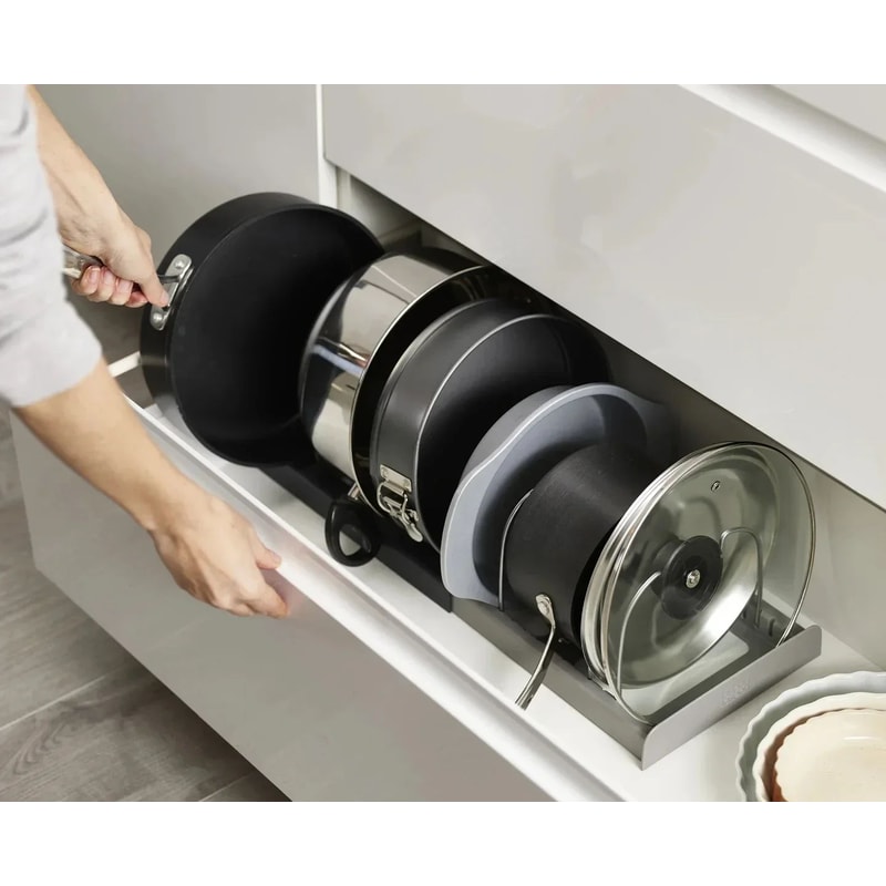 Expandable Pots And Pans Storage Rack Organizer 10