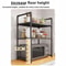 Adjustable Microwave Oven Storage Rack With Hooks 9