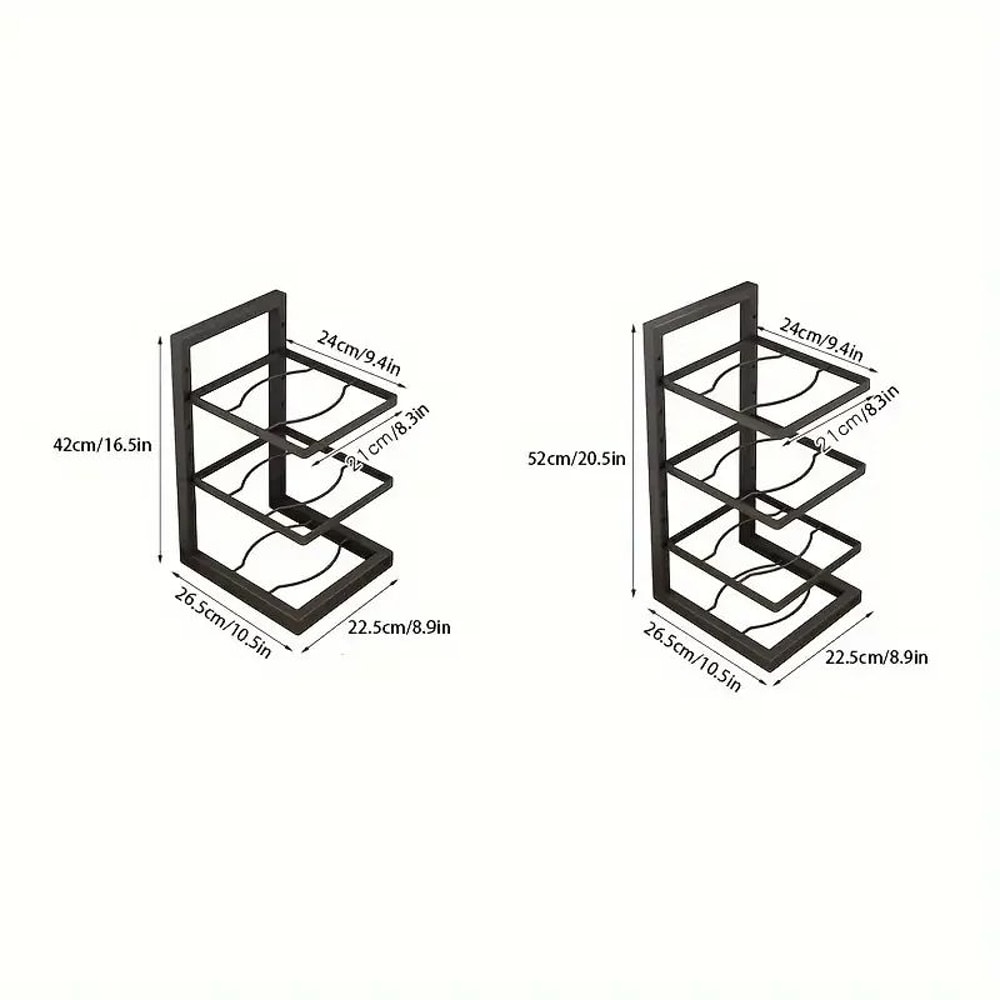 Adjustable 3 Tier Stainless Steel Pot Rack 6