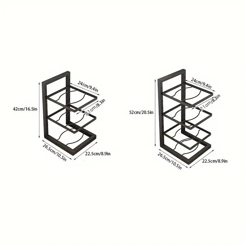 Adjustable 3 Tier Stainless Steel Pot Rack 6