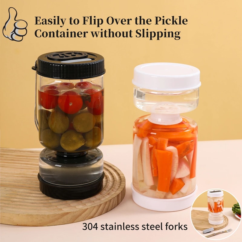 Glass Olive And Pickle Strainer Jar 7