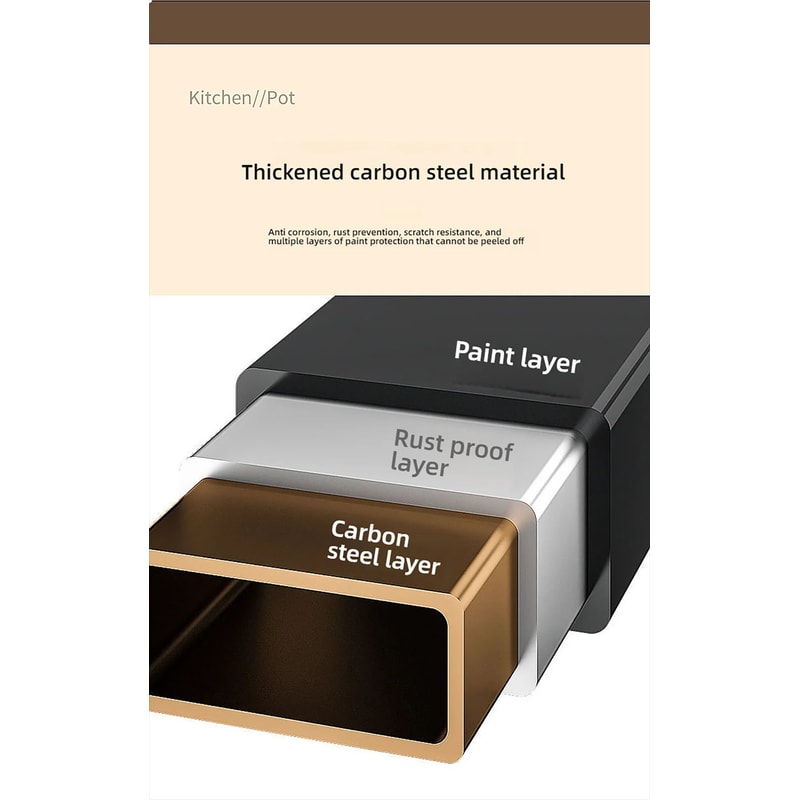 Adjustable 2 To 4 Tier Kitchen Pot Rack Organizer 7