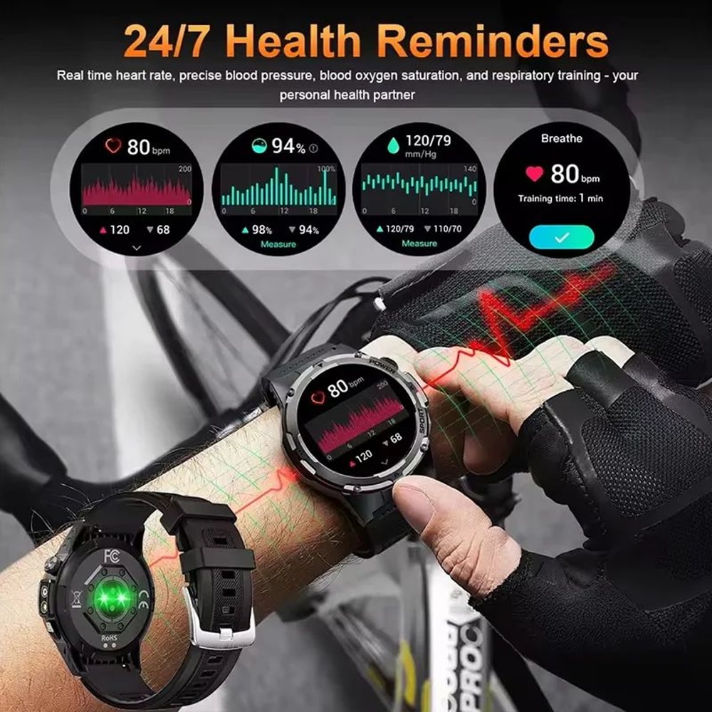 T Rex 3 GPS Military Smartwatch With NFC Call 4