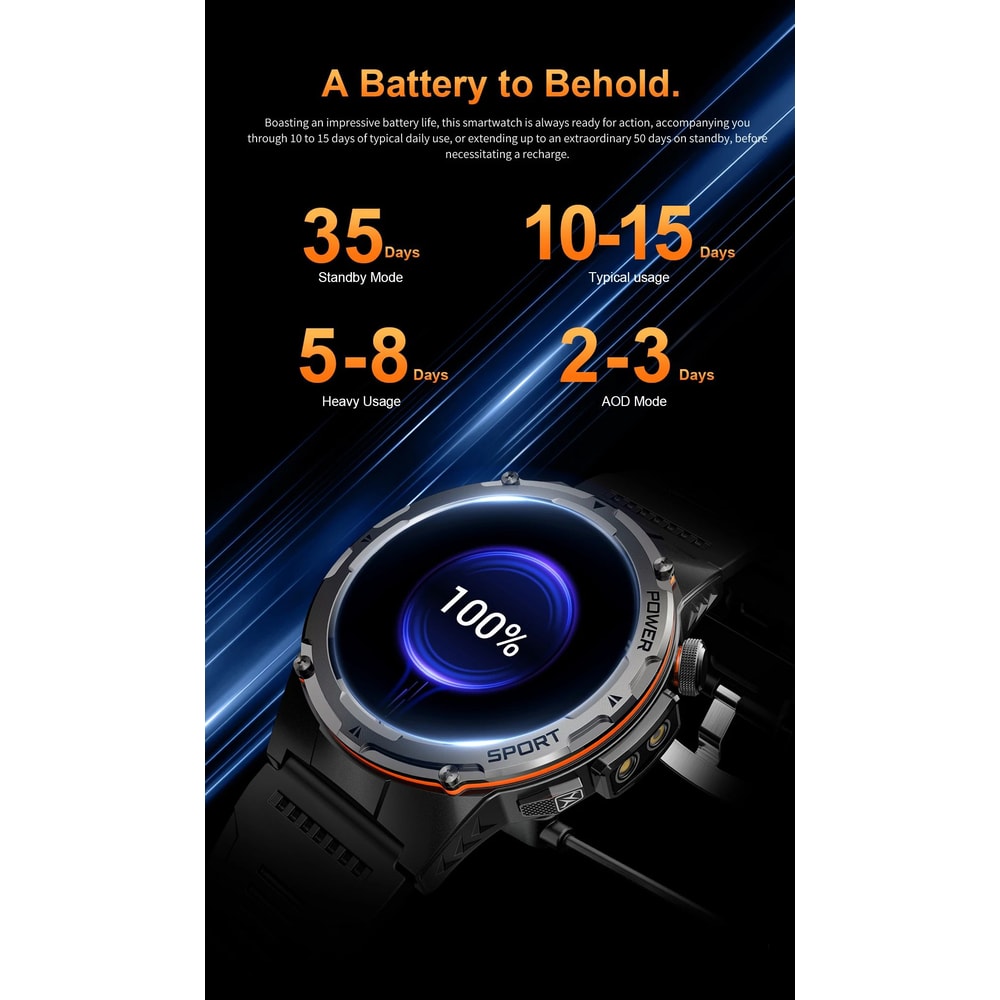 T Rex 3 GPS Military Smartwatch With NFC Call 12