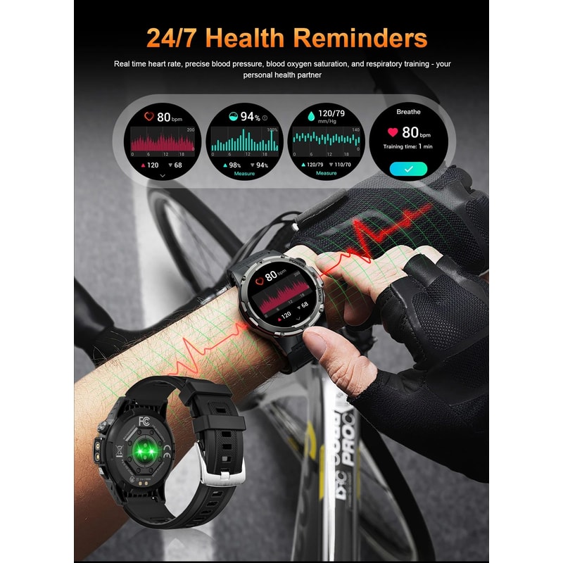 T Rex 3 GPS Military Smartwatch With NFC Call 13
