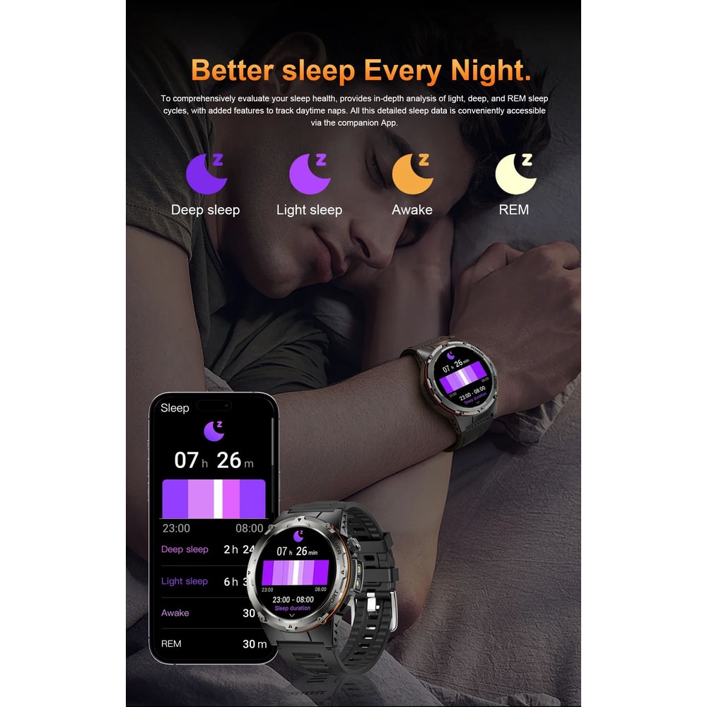 T Rex 3 GPS Military Smartwatch With NFC Call 14