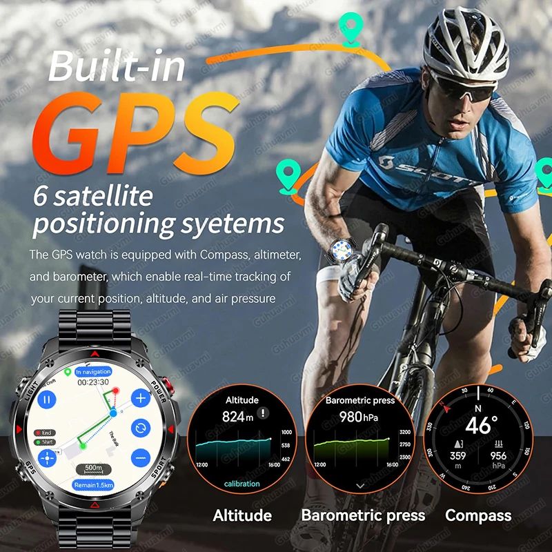 AMOLED GPS Smartwatch With Map Navigation And NFC Call 1