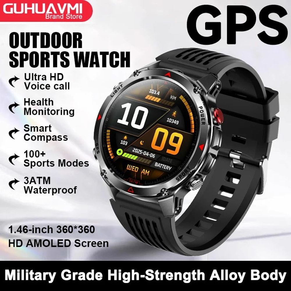 AMOLED GPS Smartwatch With Map Navigation And NFC Call 7