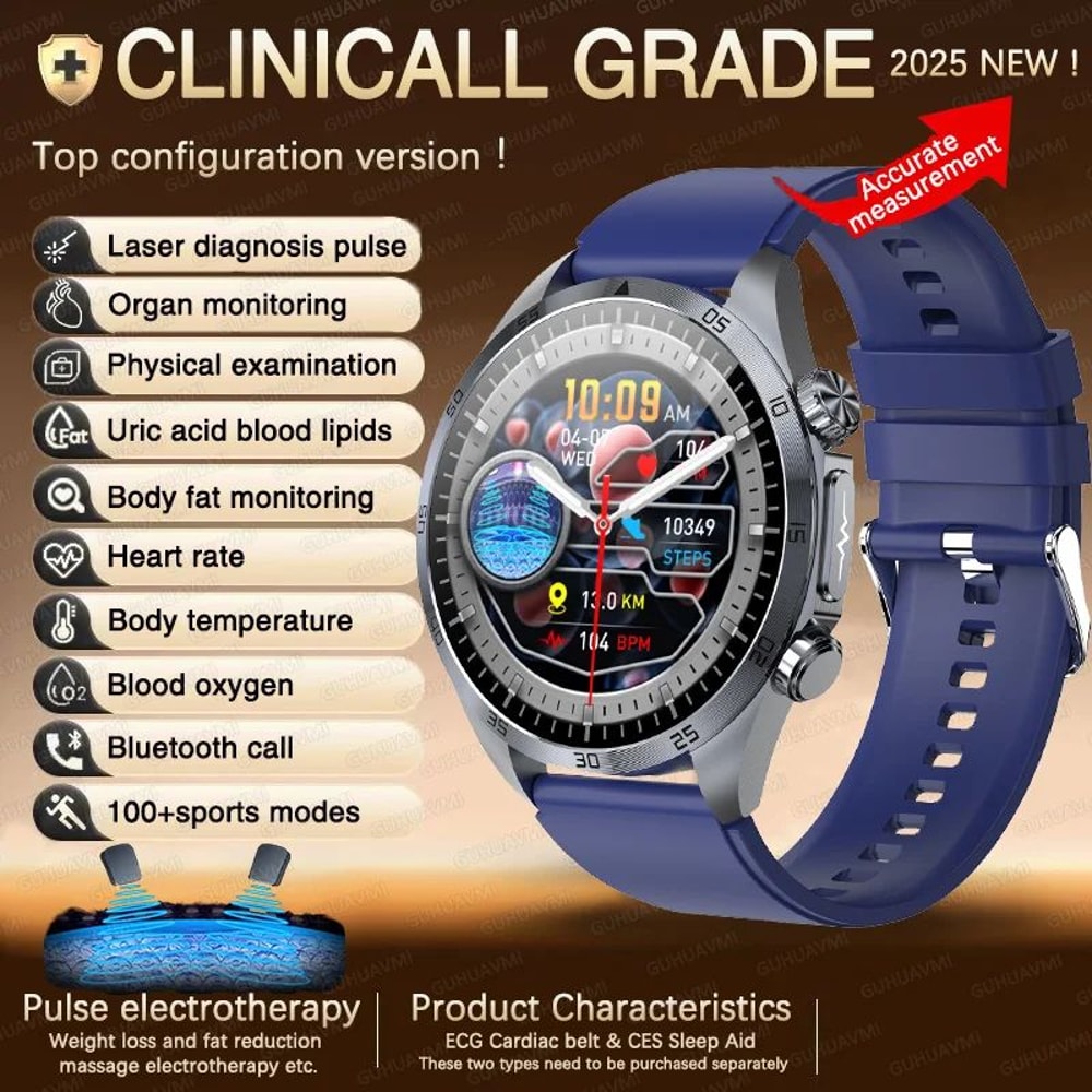 ECG PPG AI Health Smartwatch With Lipid And Uric Monitor 13
