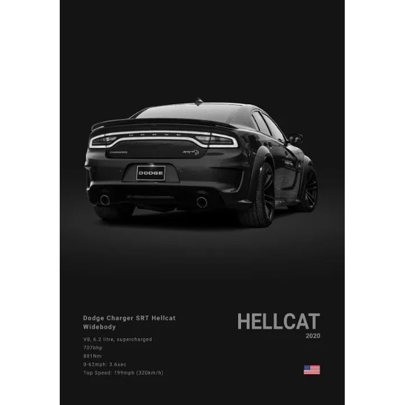 Dodge Challenger Hellcat Redeye Canvas Poster 19
