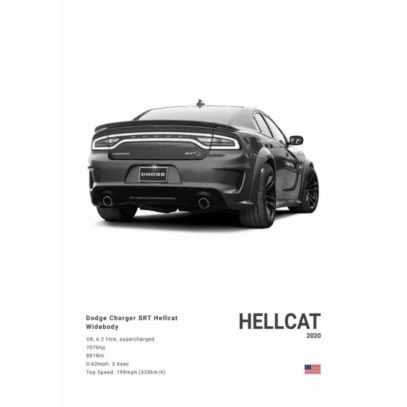 Dodge Challenger Hellcat Redeye Canvas Poster 8