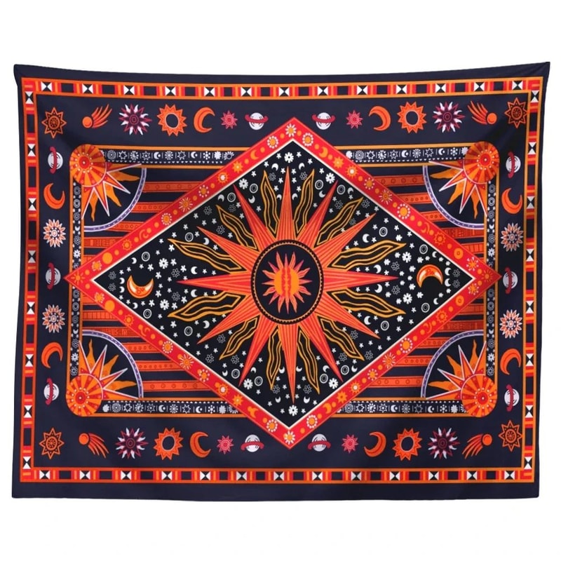 Indian Tarot Mandala Boho Tapestry Wall Decor 9