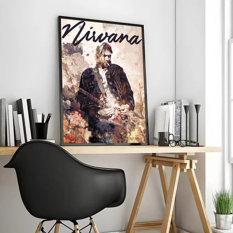 Nirvana Rock Band Calligraphy Canvas Poster 12