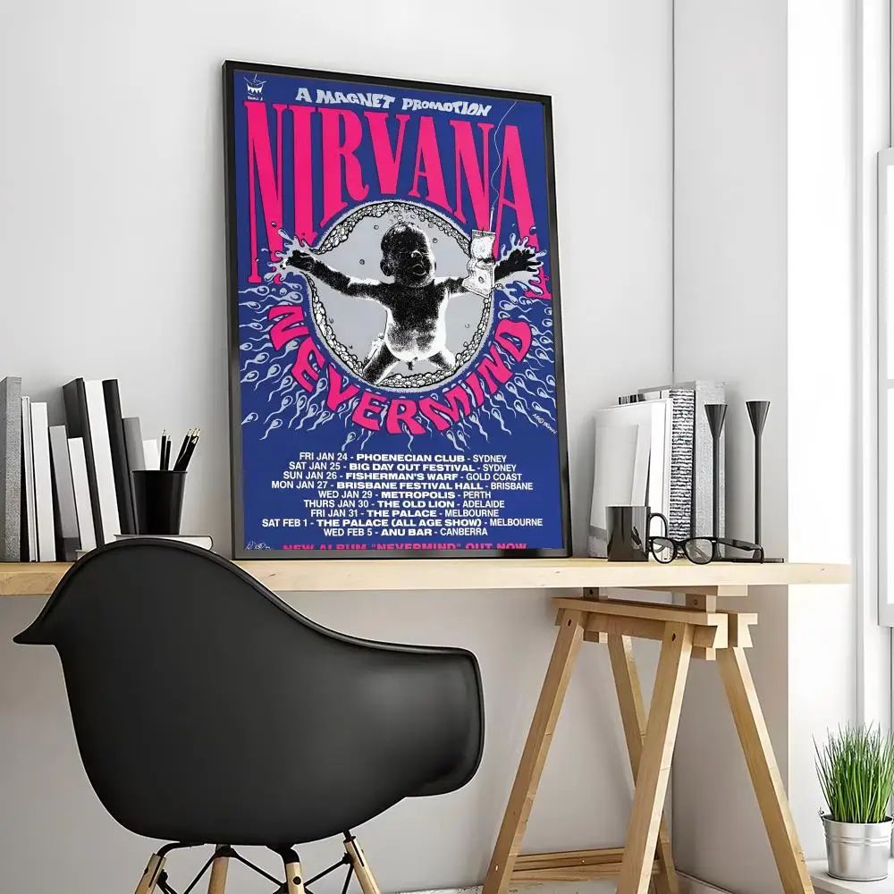 Nirvana Rock Band Calligraphy Canvas Poster 20