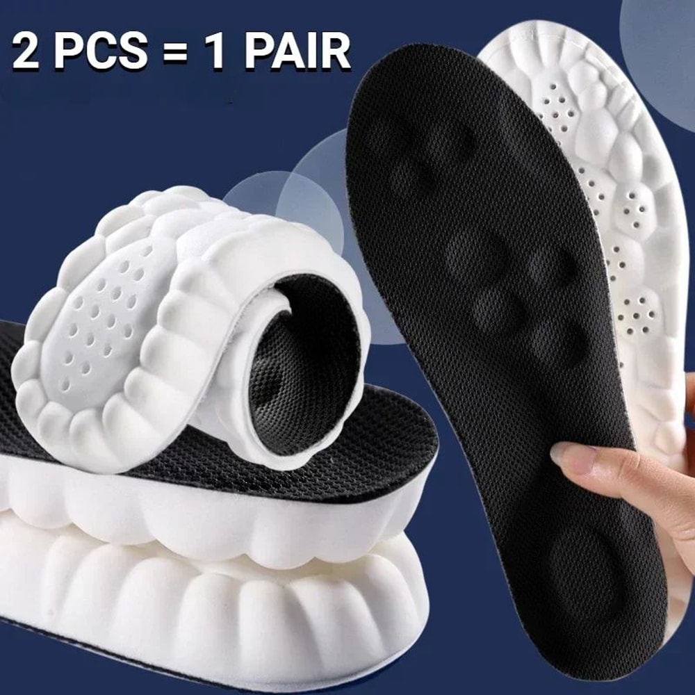 4D Massage Latex Insoles Arch Support Inserts 8
