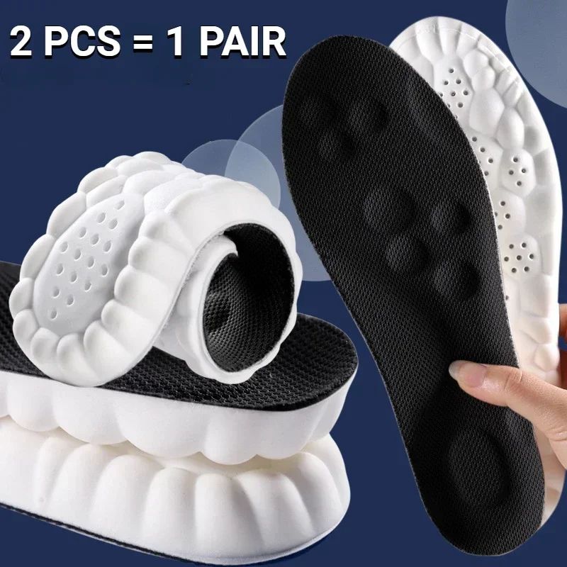 4D Massage Latex Insoles Arch Support Inserts 8