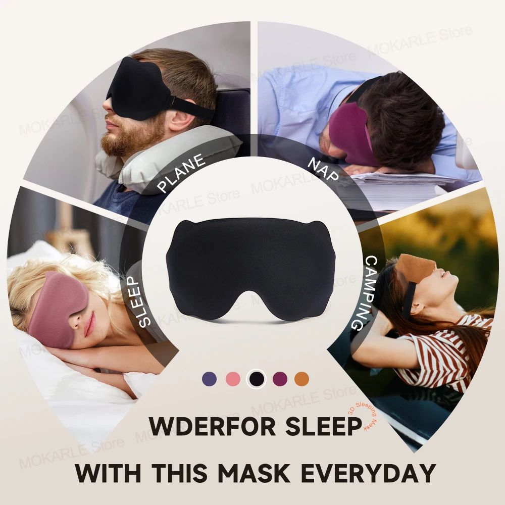 3D Contoured Sleep Mask For Total Light Blocking 6