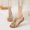 Bohemian Rhinestone Wedge Sandals For Women 11