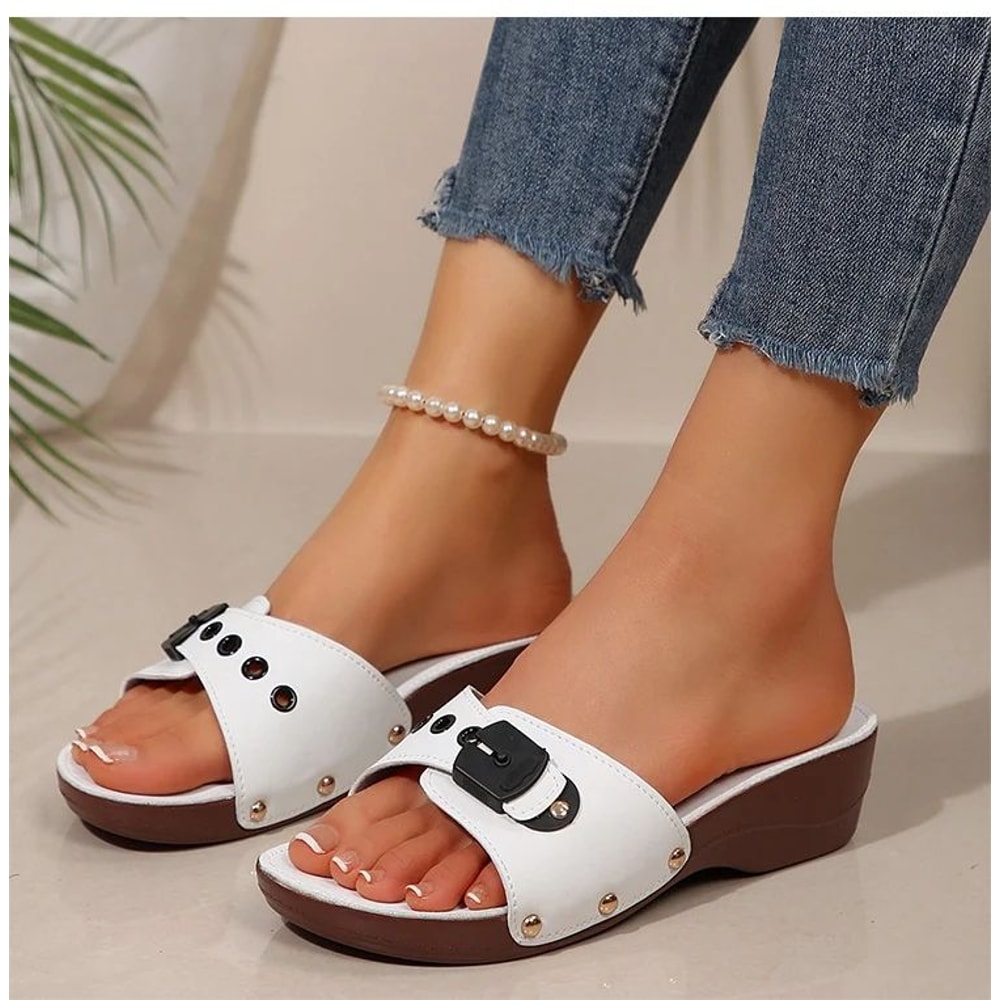 Luxury Rhinestone Wedge Sandals For Women 5