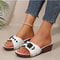 Luxury Rhinestone Wedge Sandals For Women 5