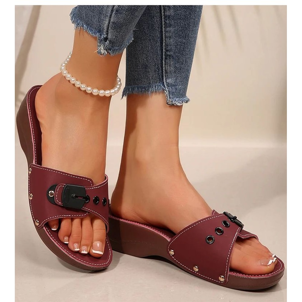 Luxury Rhinestone Wedge Sandals For Women 9