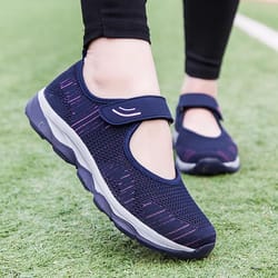 breathable mesh platform sneakers for women